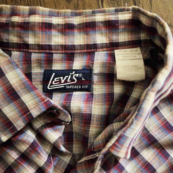 Levi’s Vintage 80’s Sawtooth Western Pearl Snap White Tab - Picture 9 of 14